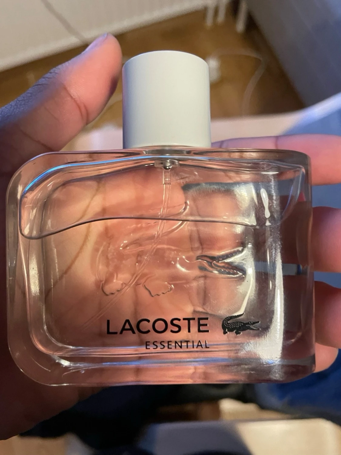 Transparent parfymflaska med silverlock - 1