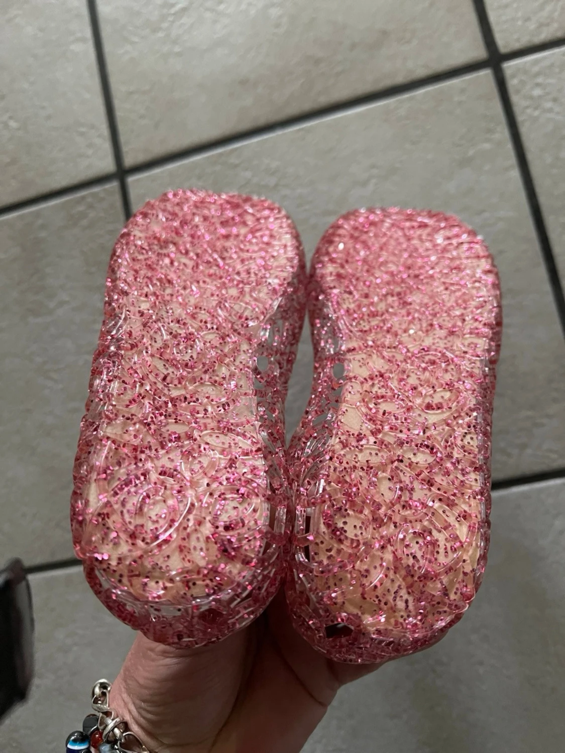 Rosa genomskinliga ballerinaskor storlek 37 - 2