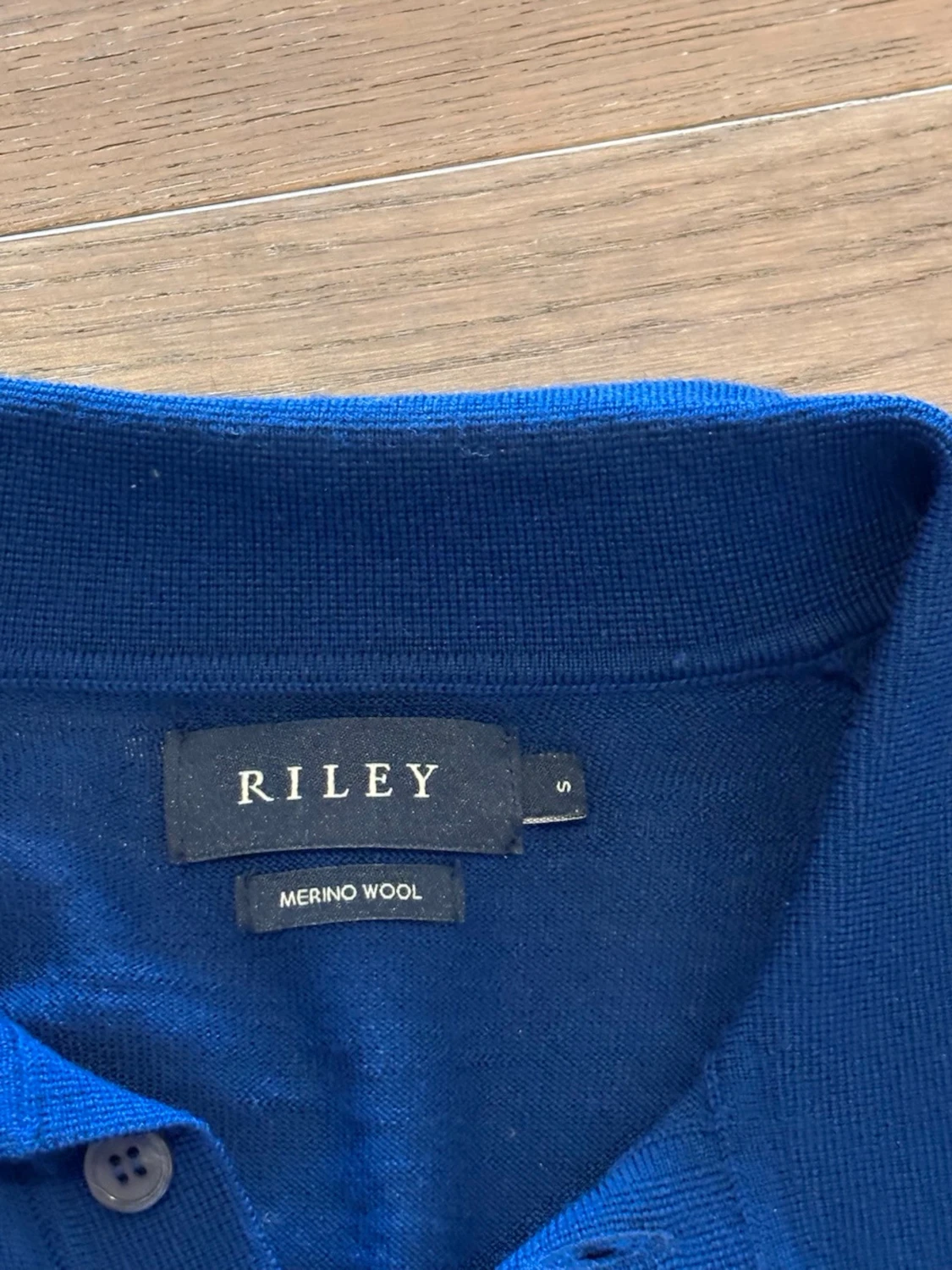 Blå långärmad pikétröja Riley - 2