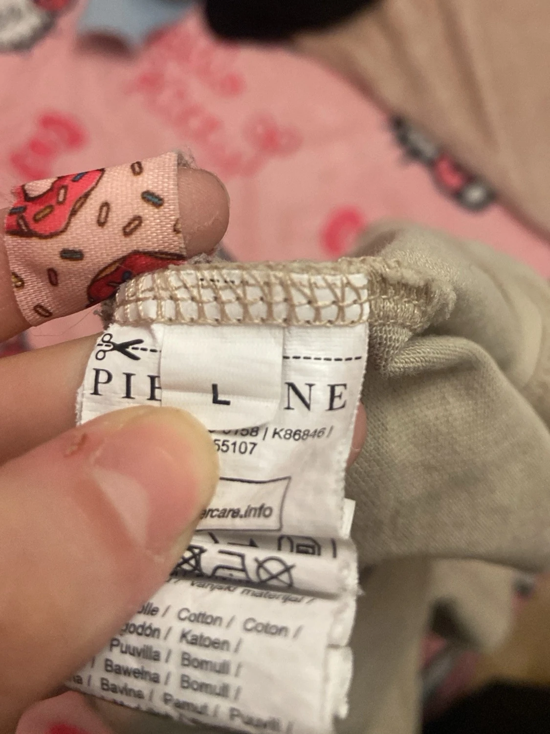 Beige pikétröja med krage - 2