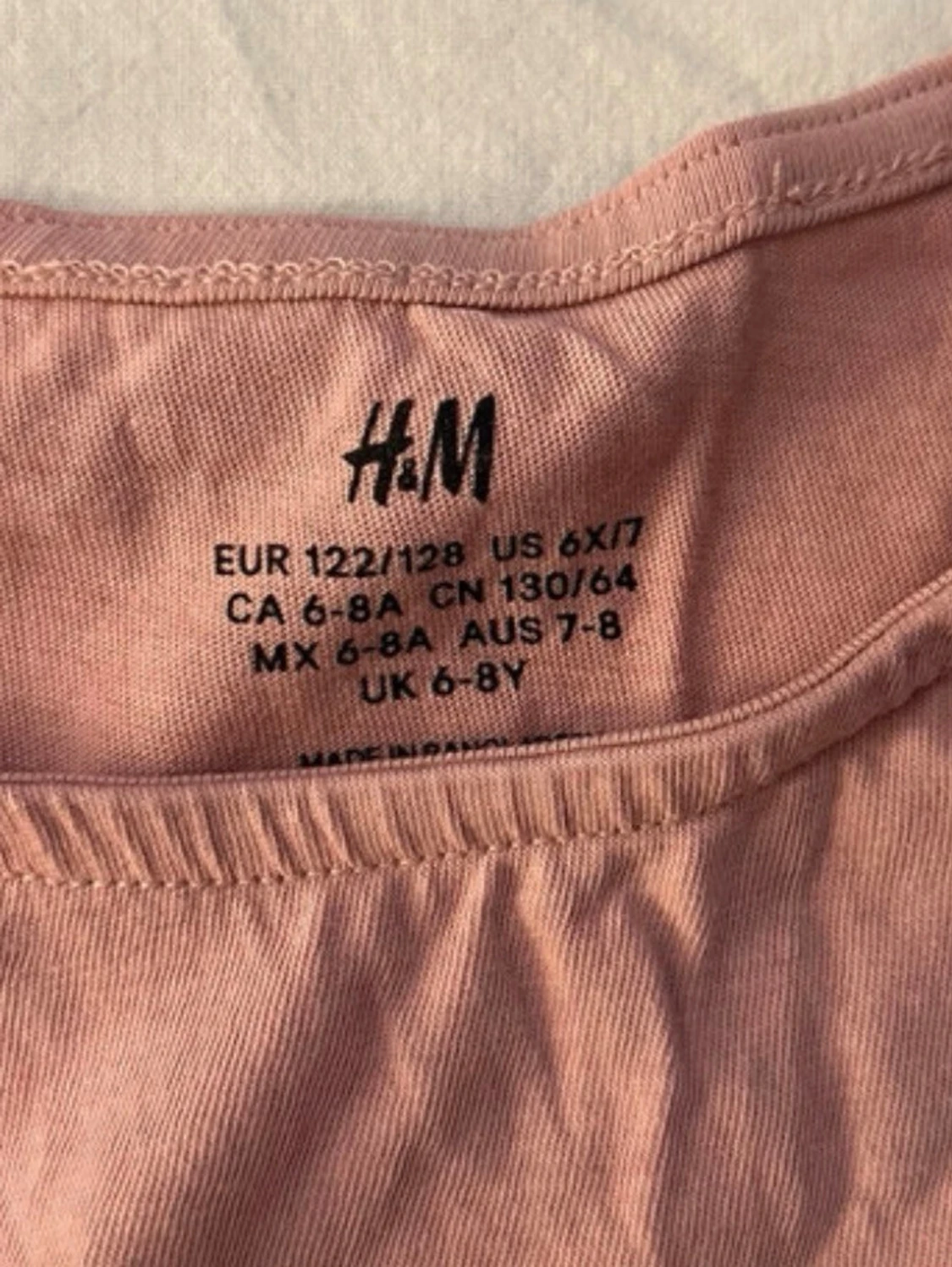 Rosa ärmlös topp från H&M för barn  - 1