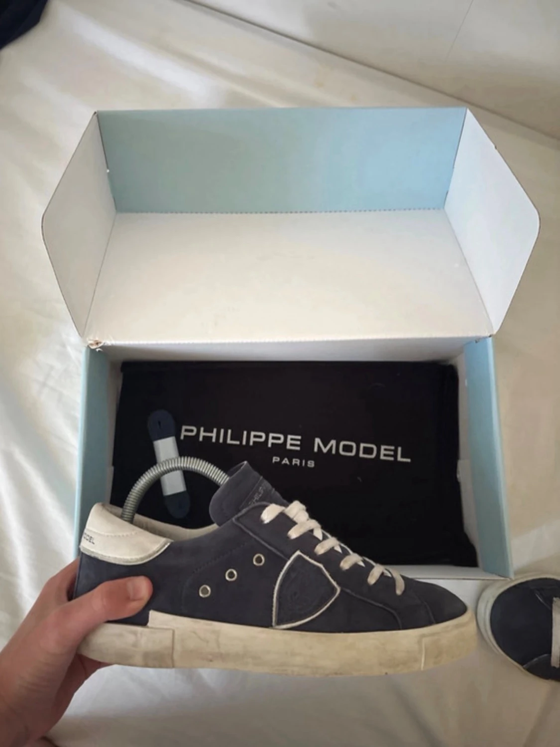Philippe Model blå mocka sneakers - 2