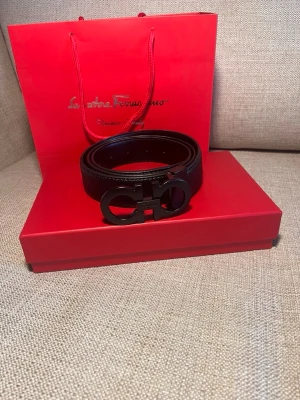 Ferragamo Bälte Bundle Pack - Säljer en fin och oanvänd bälte från ferragamo som kommer med plånbok, ferragamo kort, box och påse. Priset är väldigt och bättre ej någonstans.