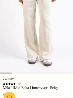 Beige raka linnebyxor madlady - Snygga beige linnebyxor från Madlady. Endast använda 1 gång🌟