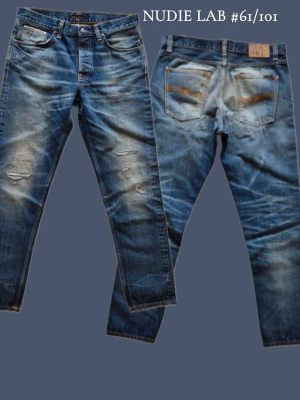 Nudie Lab Selvedge, Steady Eddie II - Minimalt använda lab nudies! Nummer 41 av 110, Nypris 3000kr! Hojta till vid frågor✌️Midja- 44.5cm Innerben- 82cm