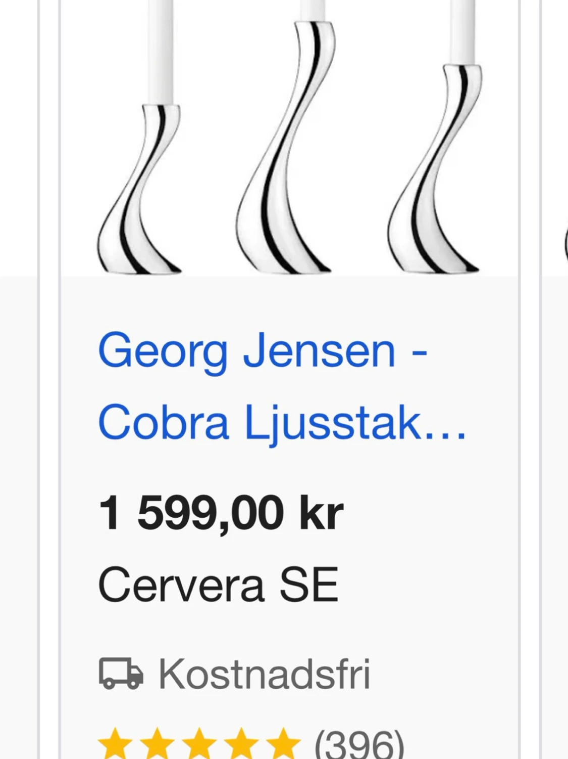 Georg Jensen ljusstakar i rostfritt stål - 2