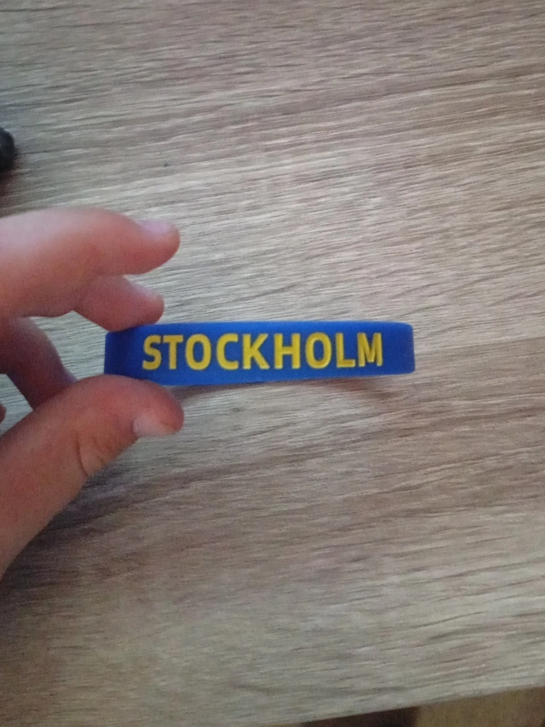Blått silikonarmband Stockholm