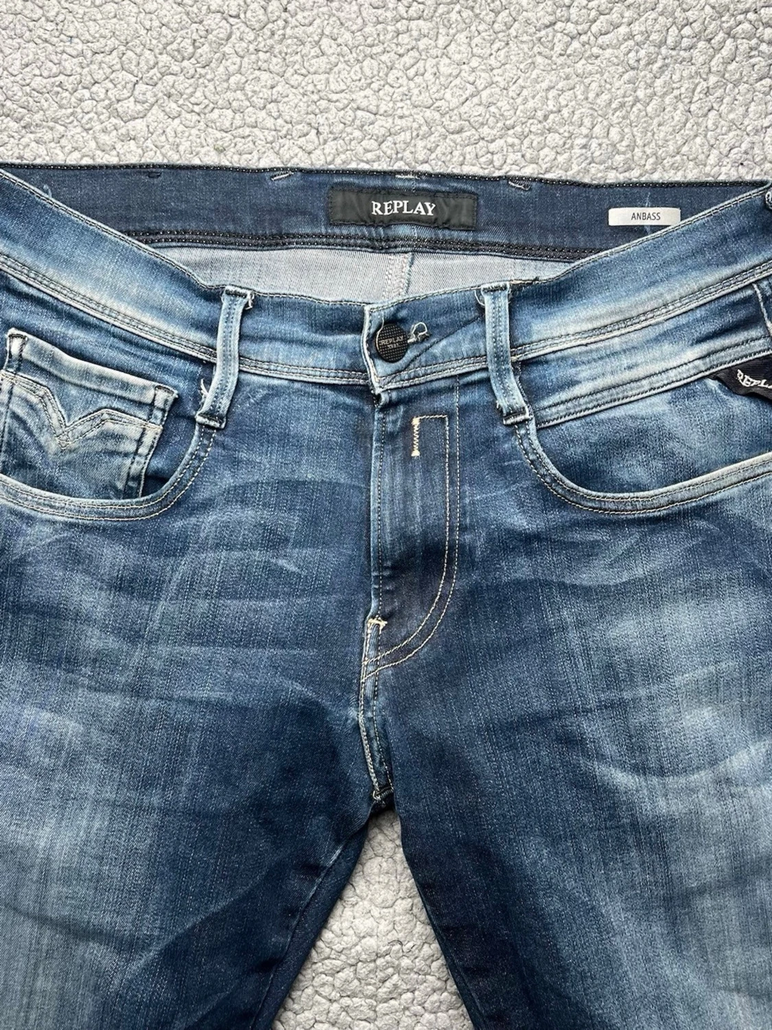 Mörkblå replay anbass jeans - 2