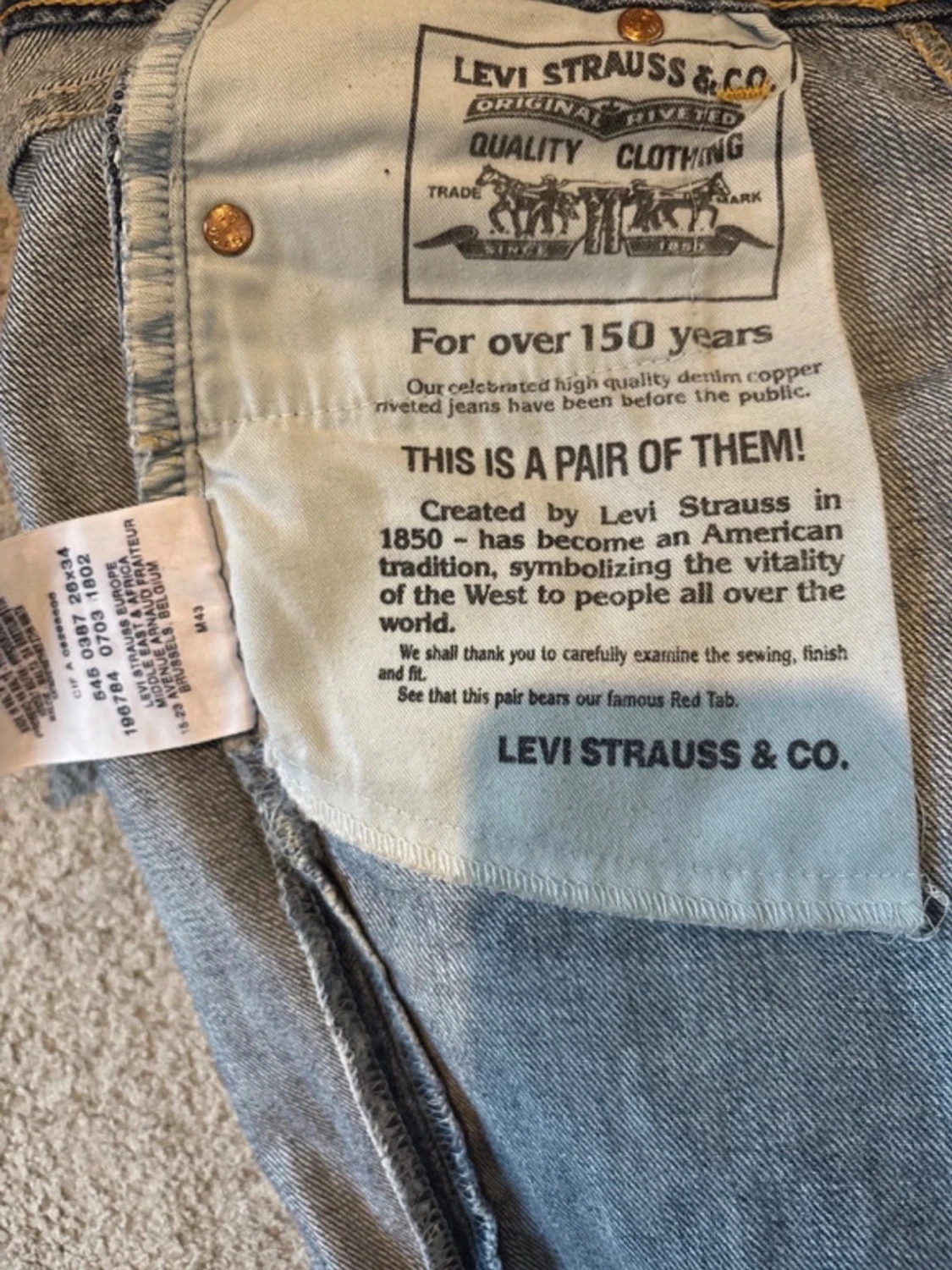 Levi's blå lågmidjade bootcut jeans - 4