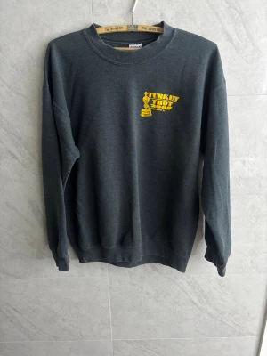 Gildan. Mörkgrå Turkey Trot 2007 sweatshirt - Ska sälja min gildan hoodie med ett väldigt snyggt tryck på ryggen. Hoodien är i väldigt bra skick och mindre täcken på användning. 