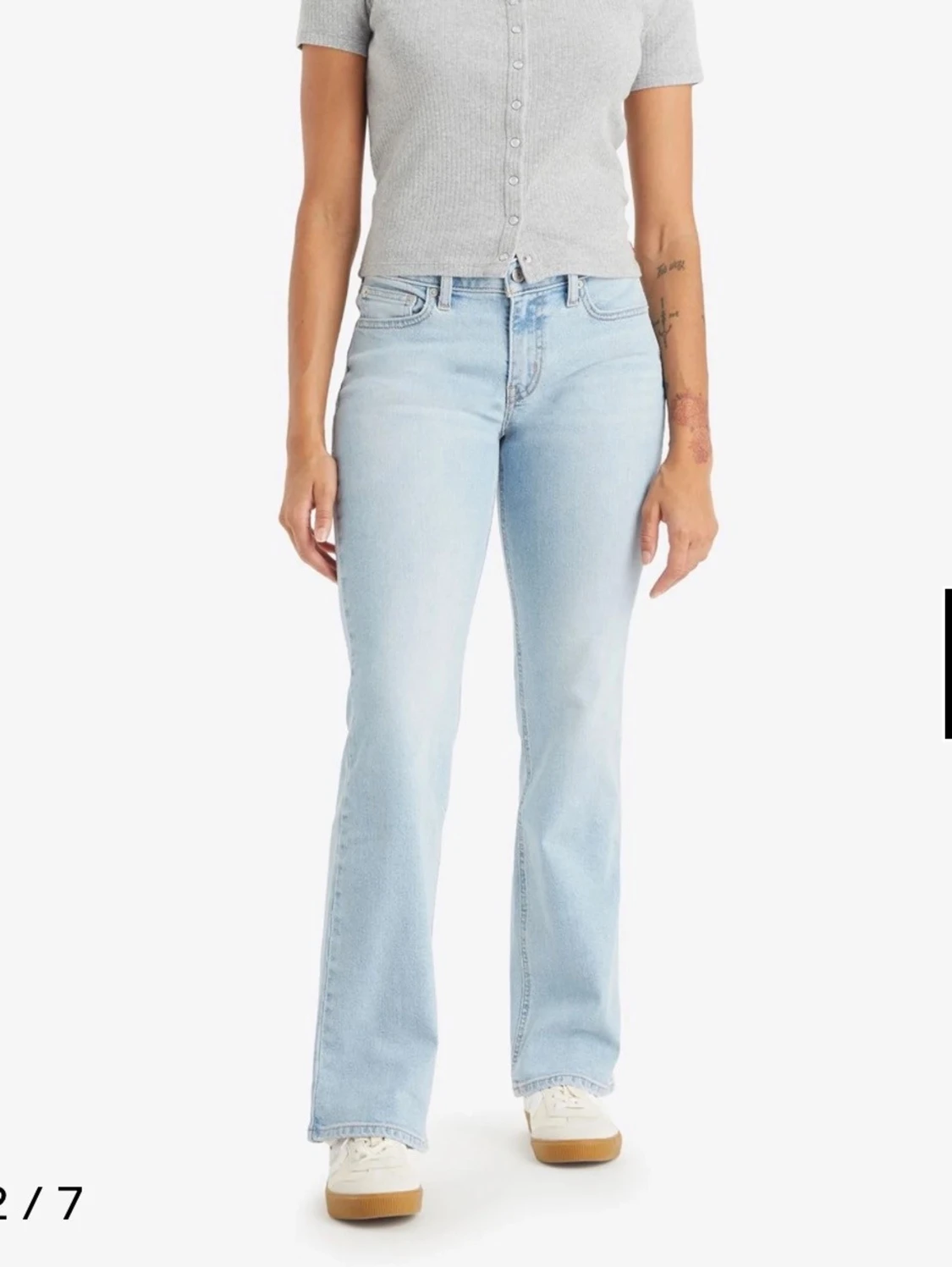 Ljusblå bootcut jeans från Levi's - 4