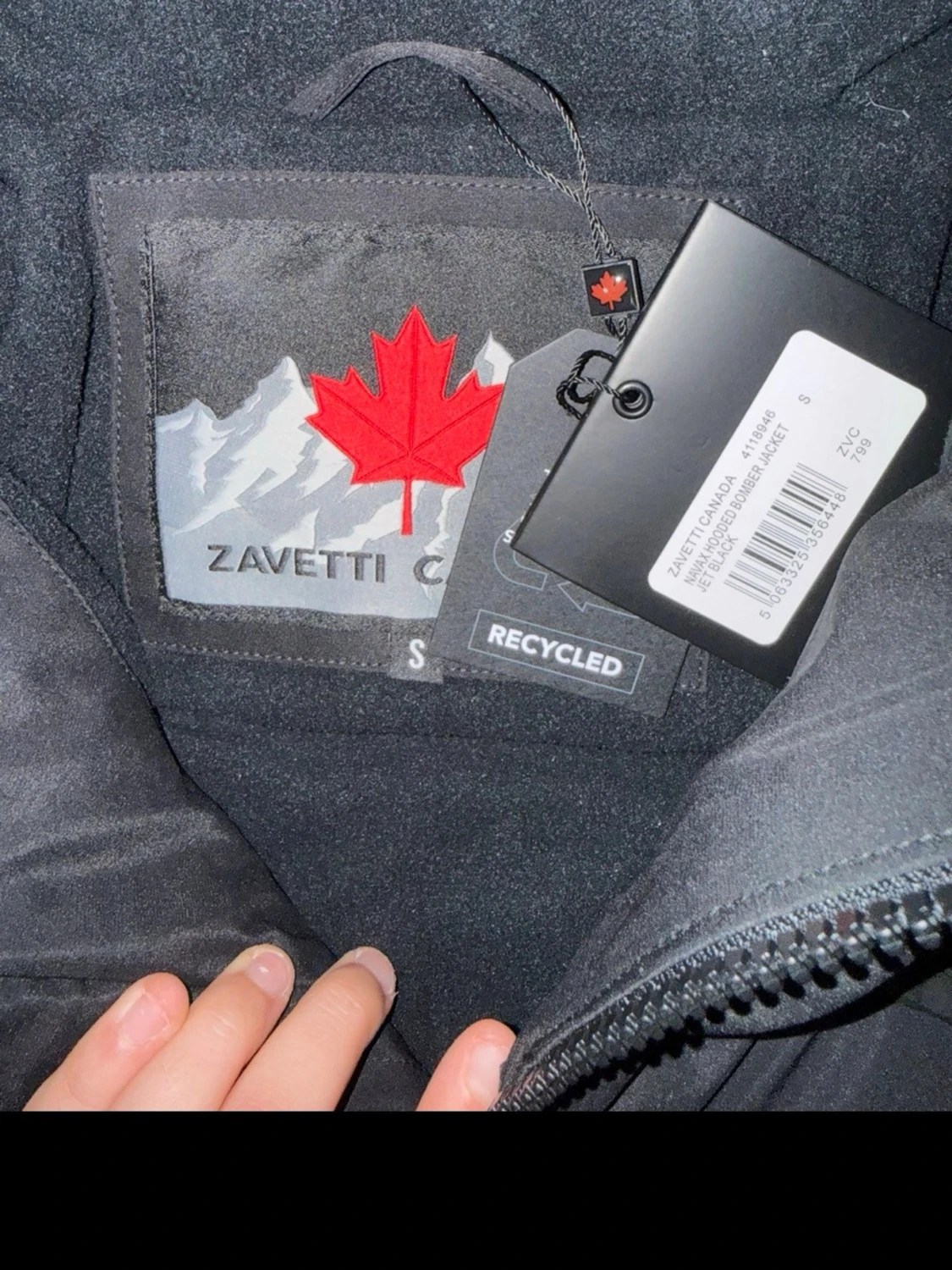 Svart dunjacka från Zavetti Canada - 2