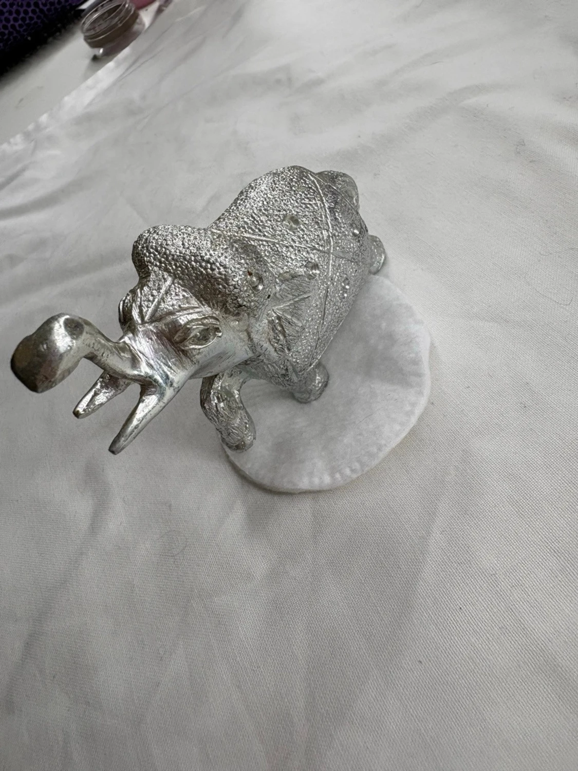 Dekorativ silverfärgad elefant - 1