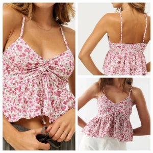 Linne med blommor - Jättefint linne med blommor i storlek 42