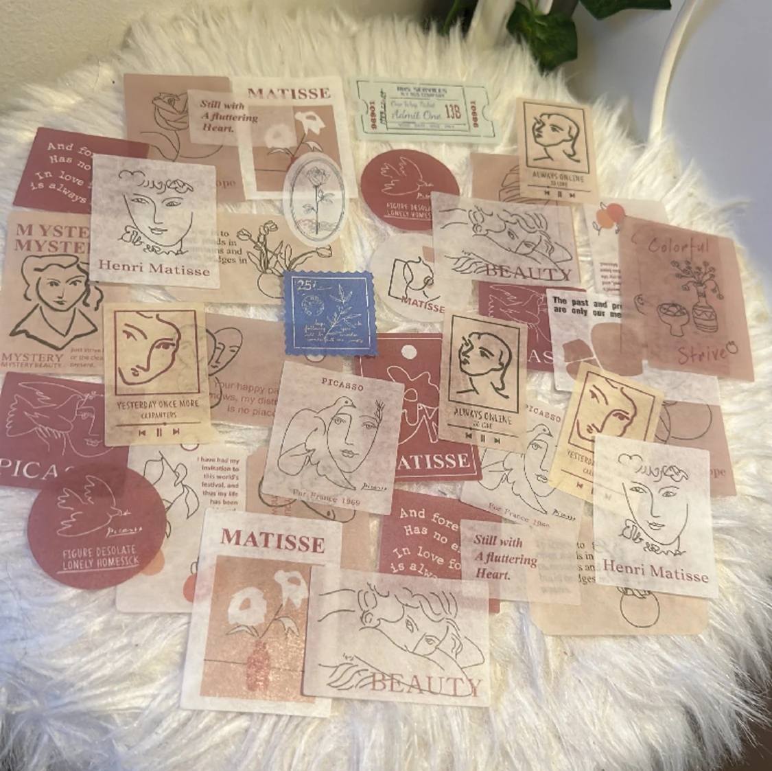 38 st klistermärken - 90