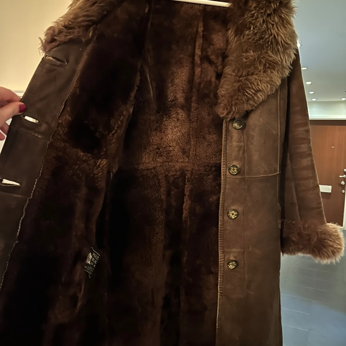 Kappa i mocka med fuskpäls - 91