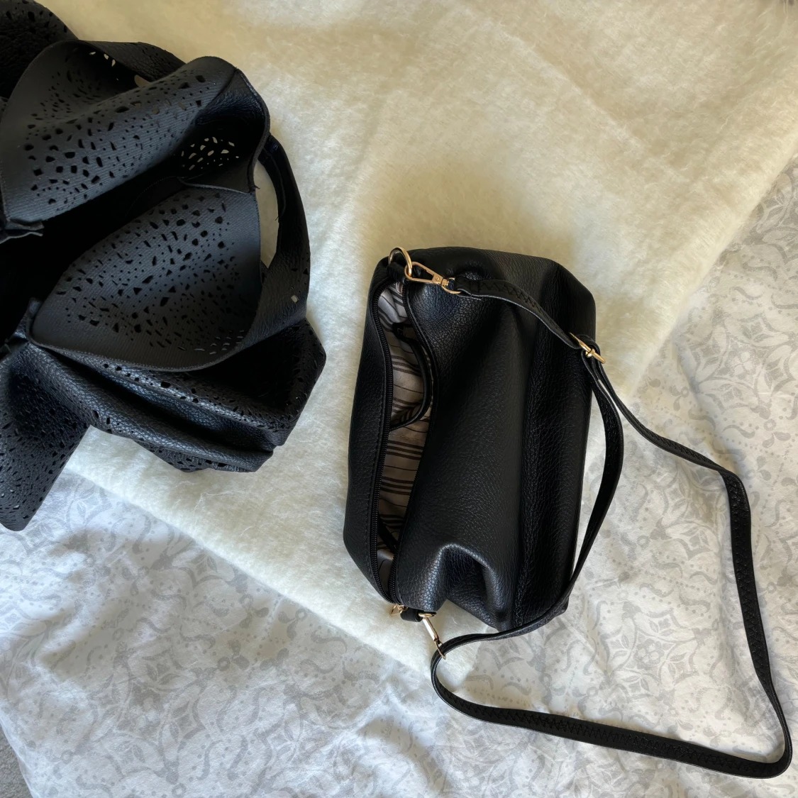 Svart shopper väska  - 91