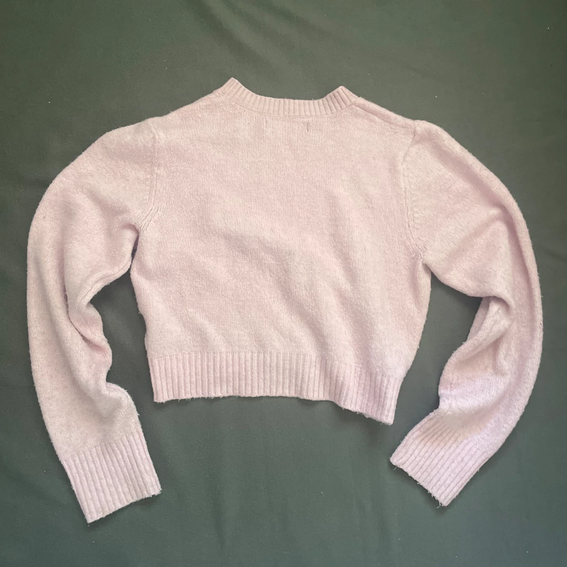 Stickad rosa tröja - 90