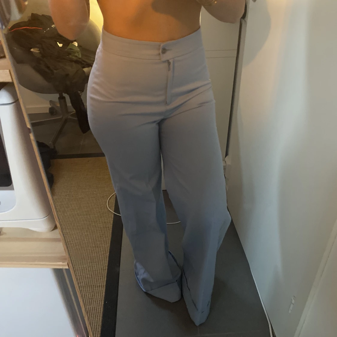 Ljusblå pants  - 90