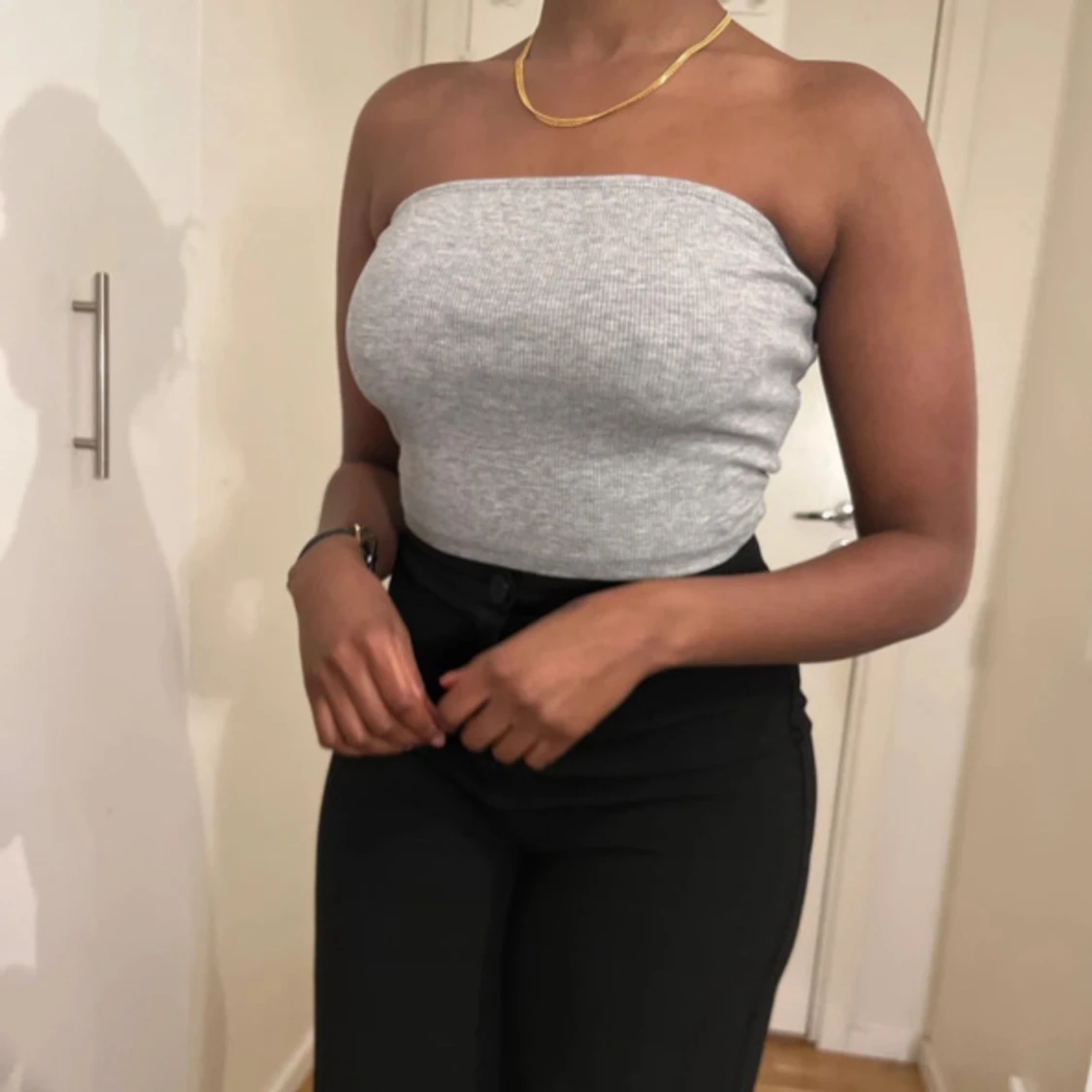 Black, white, and grey top simple to wear to everything under. - 93