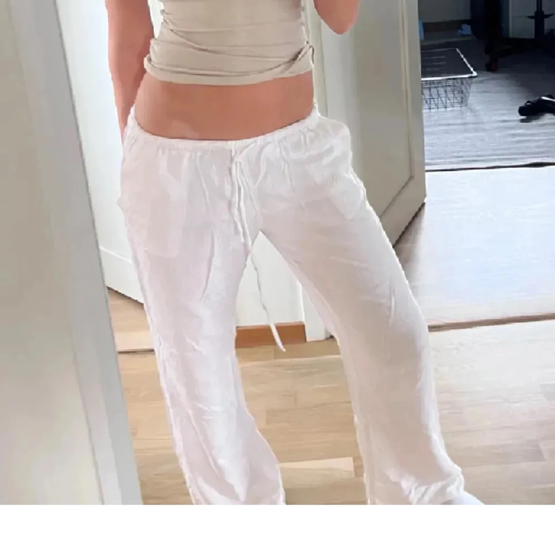 Lågmidjade linnebyxor