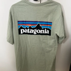 Patagonia t-shirt - Fin grön tisha från Patagonia. Har aldrig använt den. Typ ett år gammal, bara hängt i garderoben. Storlek S men passar M också 