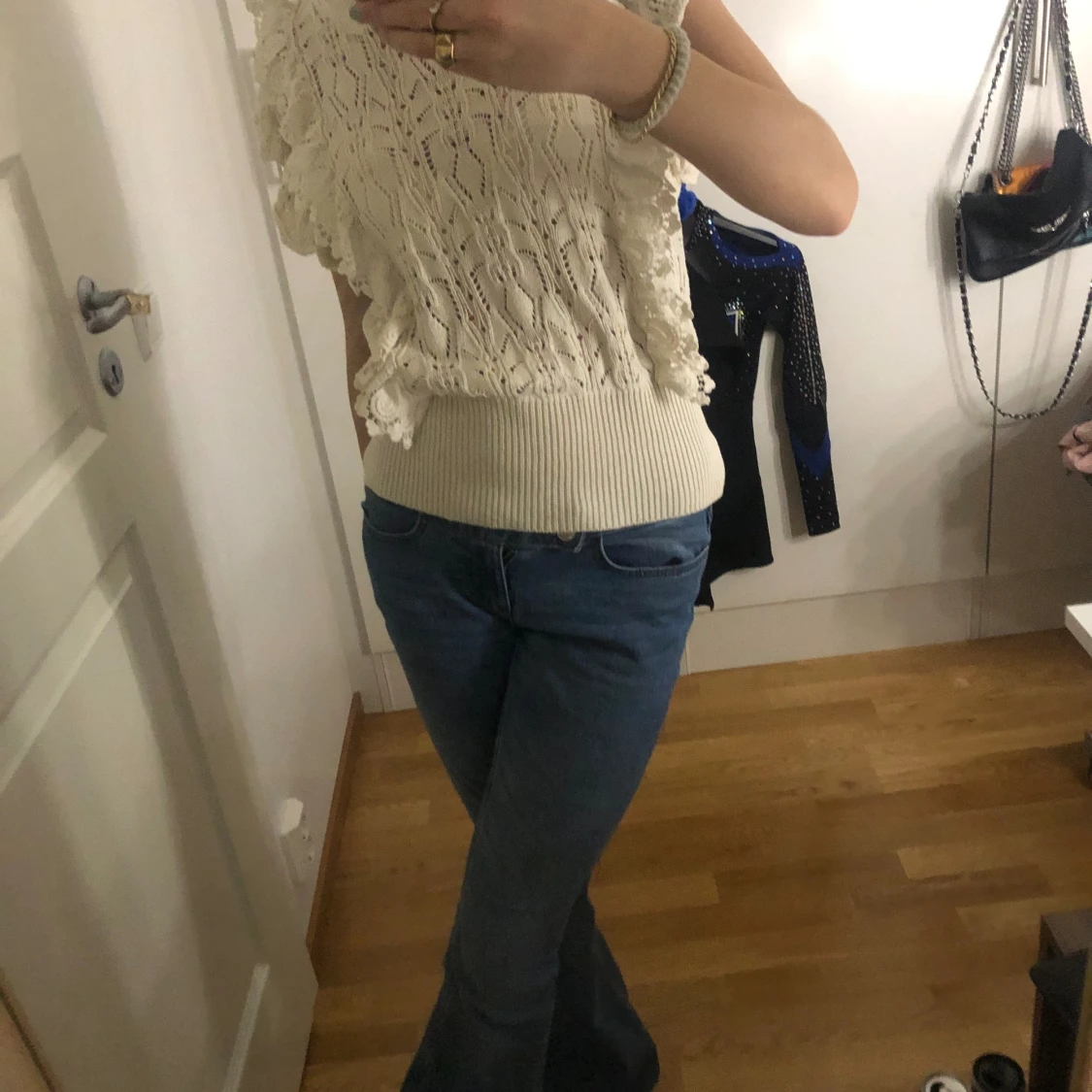 Stickad topp/linne - 90