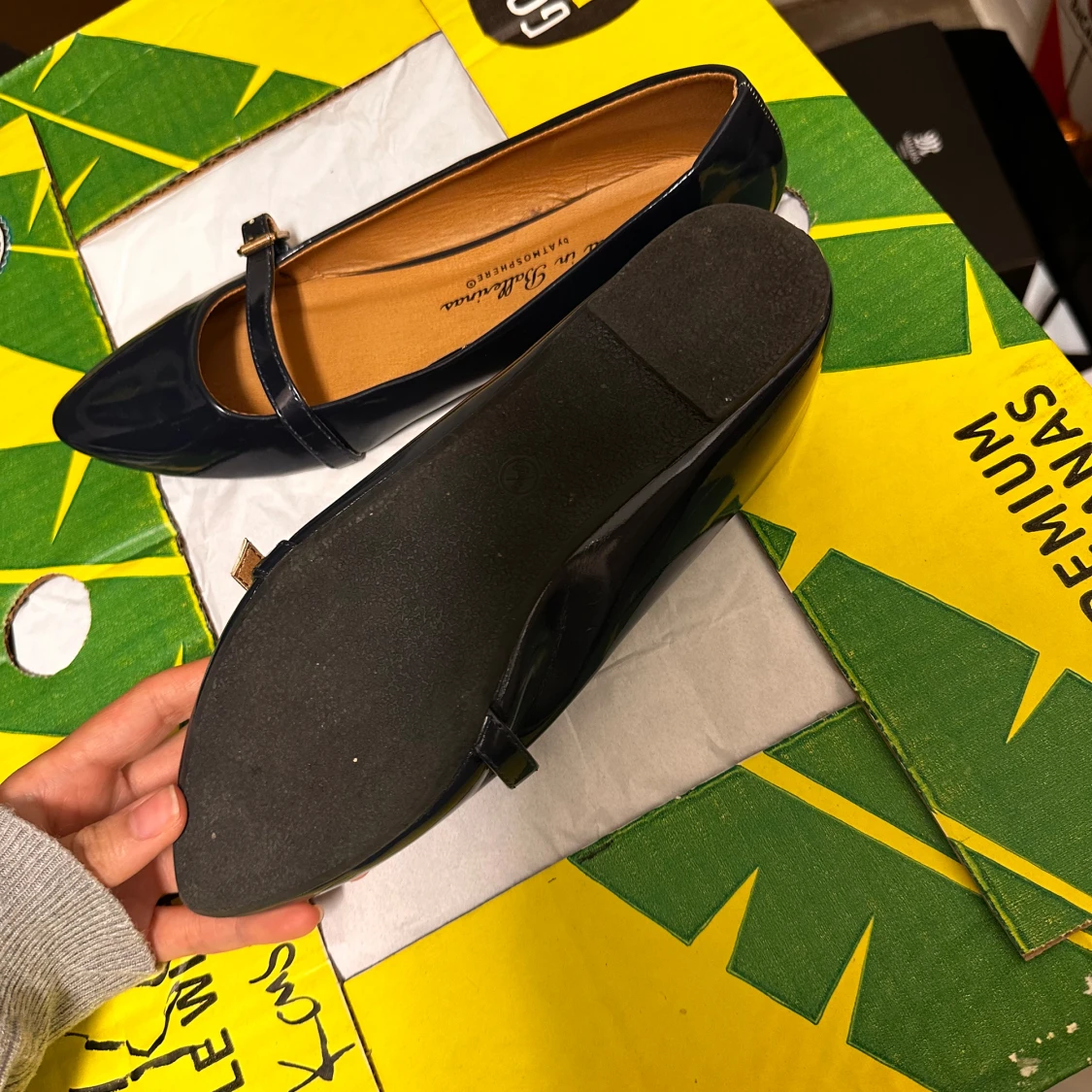 Marinblå ballerinaskor - 91