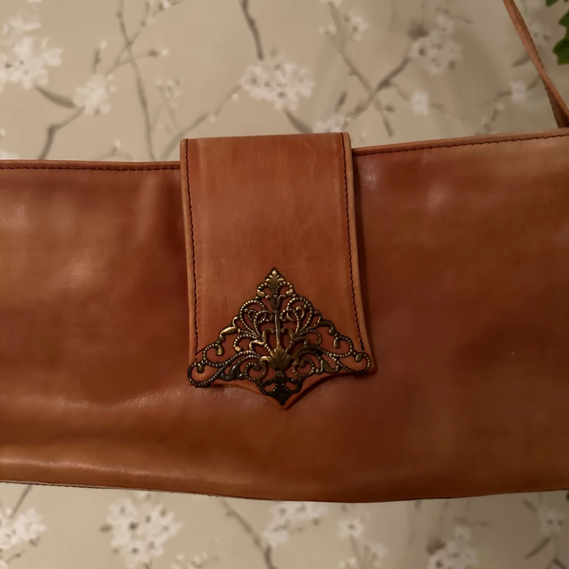 Brun vintage handväska  - 90