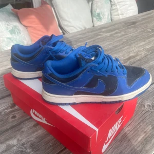 Nike dunk low cobalt - Säljer mina dunks eftersom jag växt ur dem. I fint skick med endast lite crease och lite smutsiga sulor. Köpta från restock. Stl 39