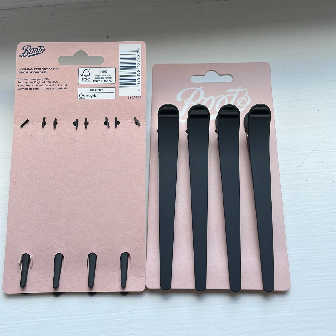 Svarta Hårklämmor - 90