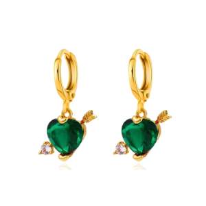 Material: Stainless Steel. Cupid Love Earrings – These enchanting, gold-plated, stainless steel earrings showcase a pair of delicately crafted cupid wings, providing a lightweight and comfortable adornment for any occasion. 