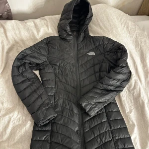 North Face Dunjacka - Hej! Säljer min dunjacka från The North Face.. Jackan är i relativt bra skicka förutom de små fläckarna på underarmen där färgen har lossnat lite vid sömen. Är du intresserad hör av dig