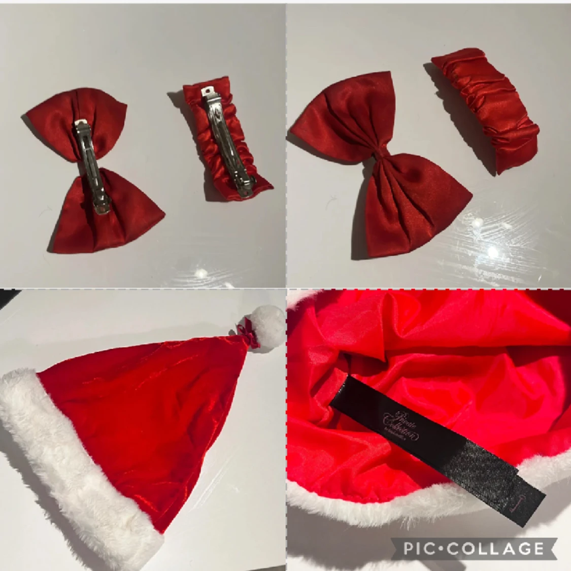 Röd Tomtemor kit. klänning, luva och håraccesoarer. paket inför jul - 91