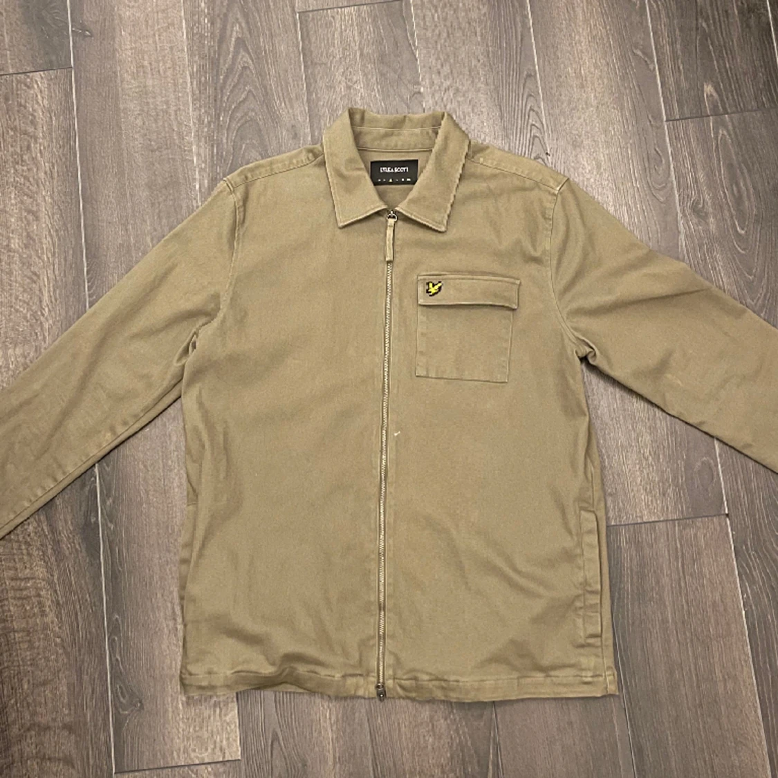 Lyle & Scott Twill Lichen Green Overshirt Jacket