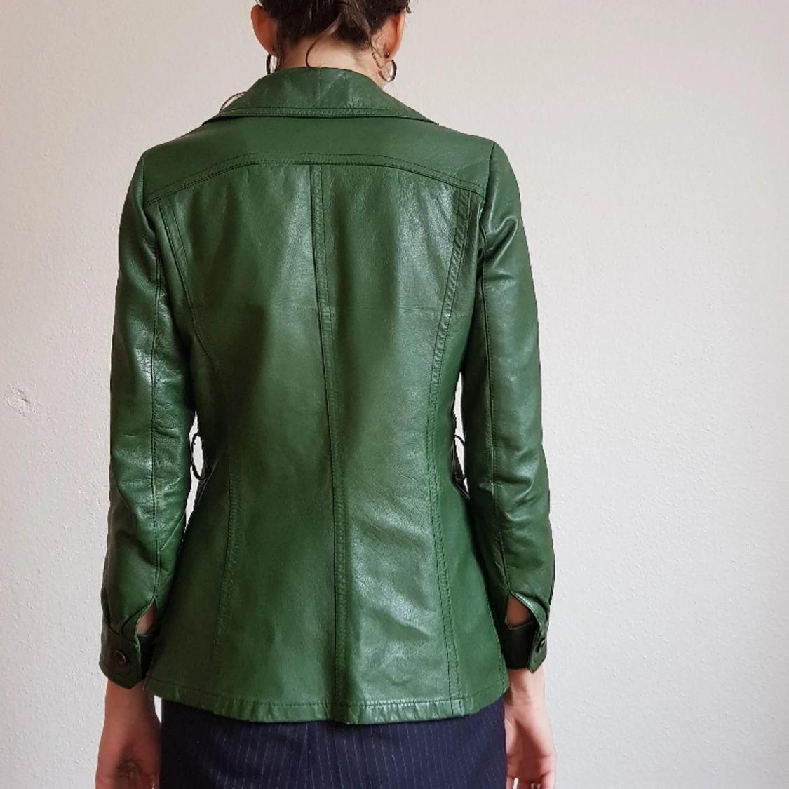 Grön skinnjacka 70tal - 91