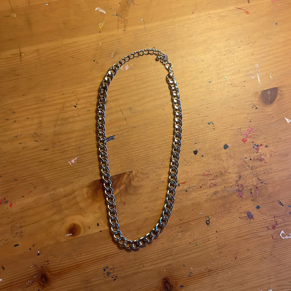 Säljer ett silverfärgat chain halsband (inte äkta silver tror jag). Skriv vid frågor ❤️. Accessoarer.