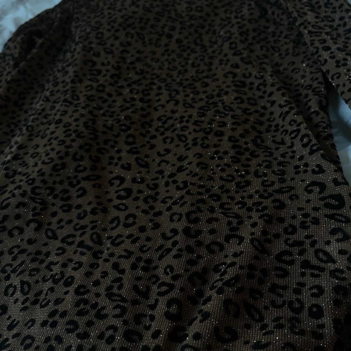 Leopard glittrig meshtröja - 90