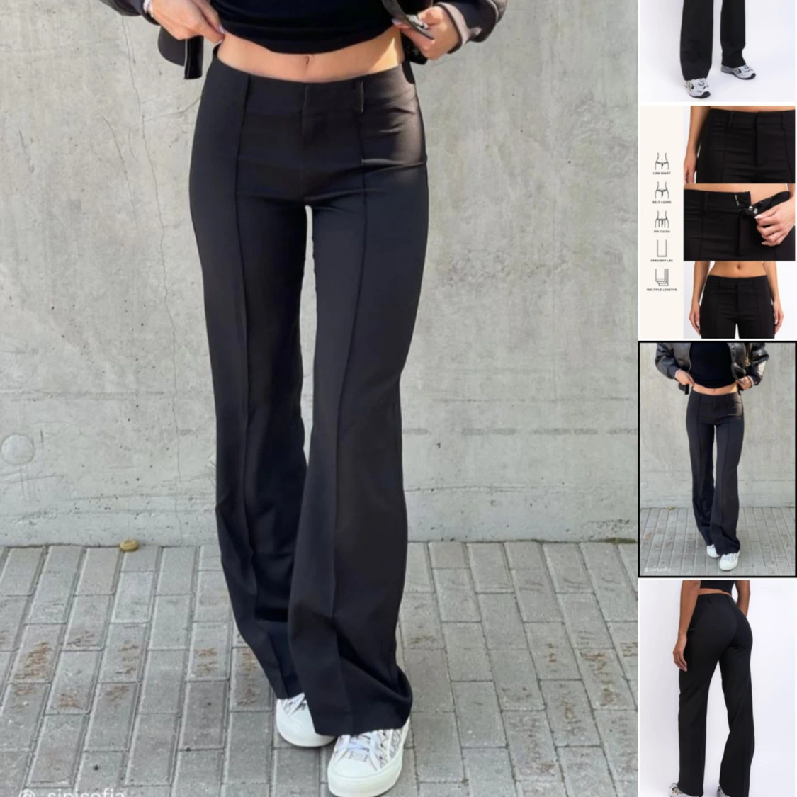 Lågmidjade kostymbyxor