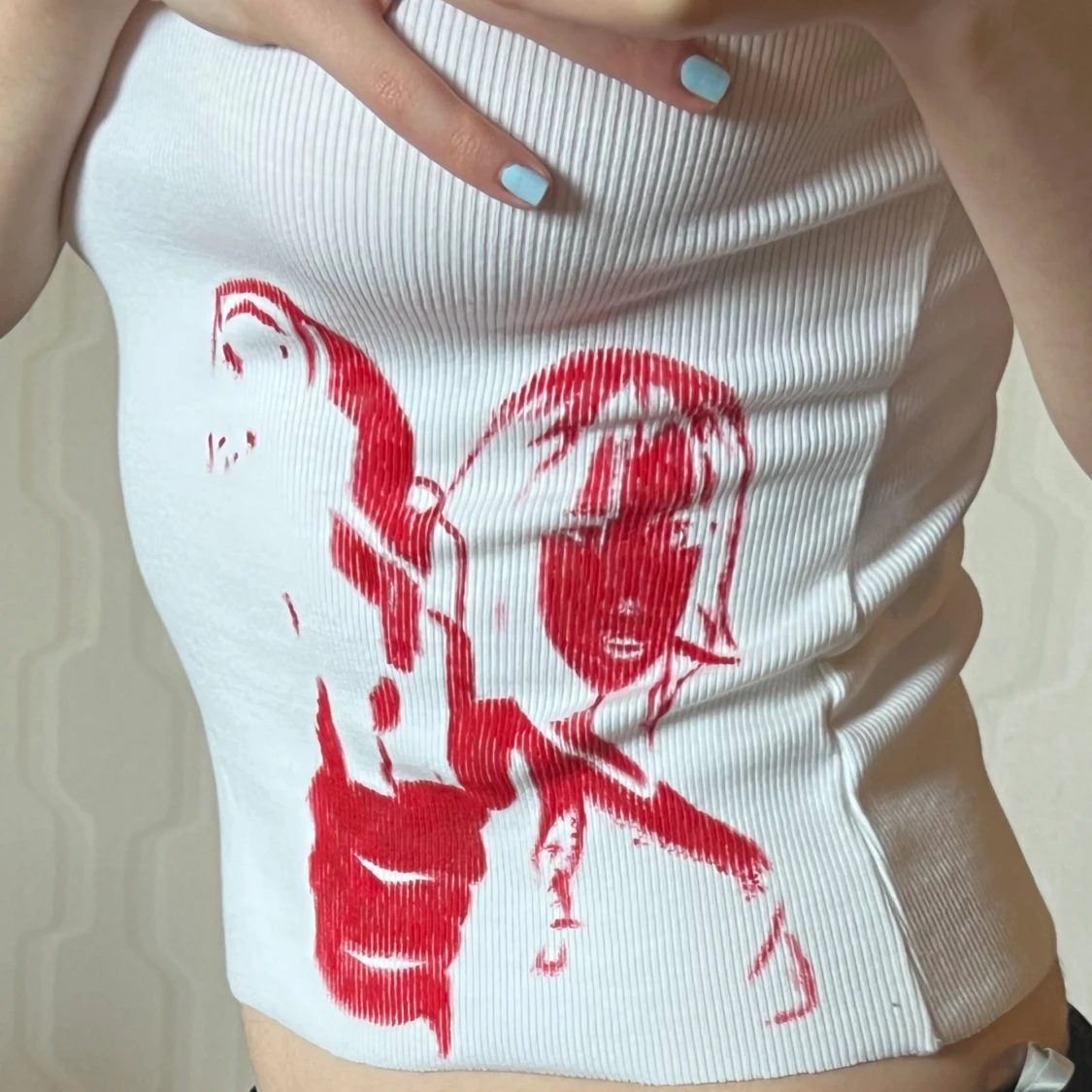 Linne med tryck  - 91