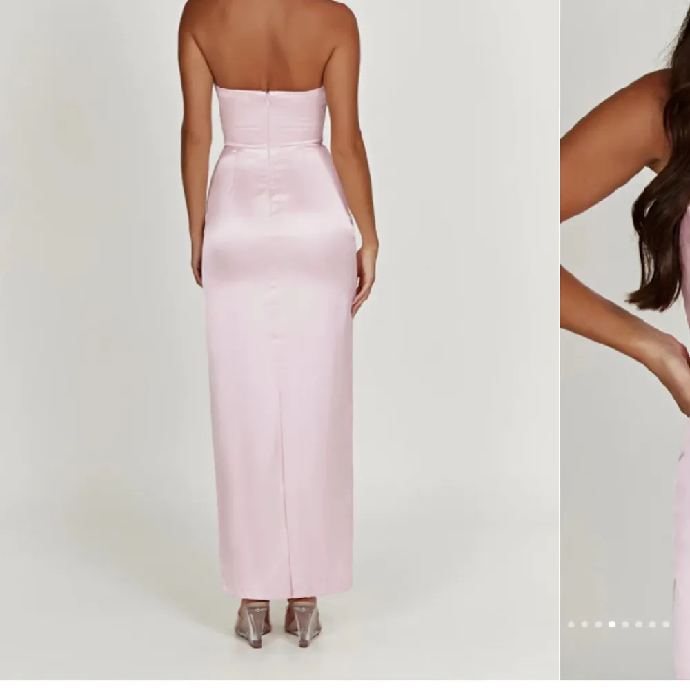 Supersöt rosa klänning perfekt till balen!🥰 Köpt från Meshki för 1330kr + tull, säljer pga jag har hittat en annan klänning. Liten defekt på insidan men inget som syns utanpå, skriv gärna för fler bilder🤗. Klänningar.