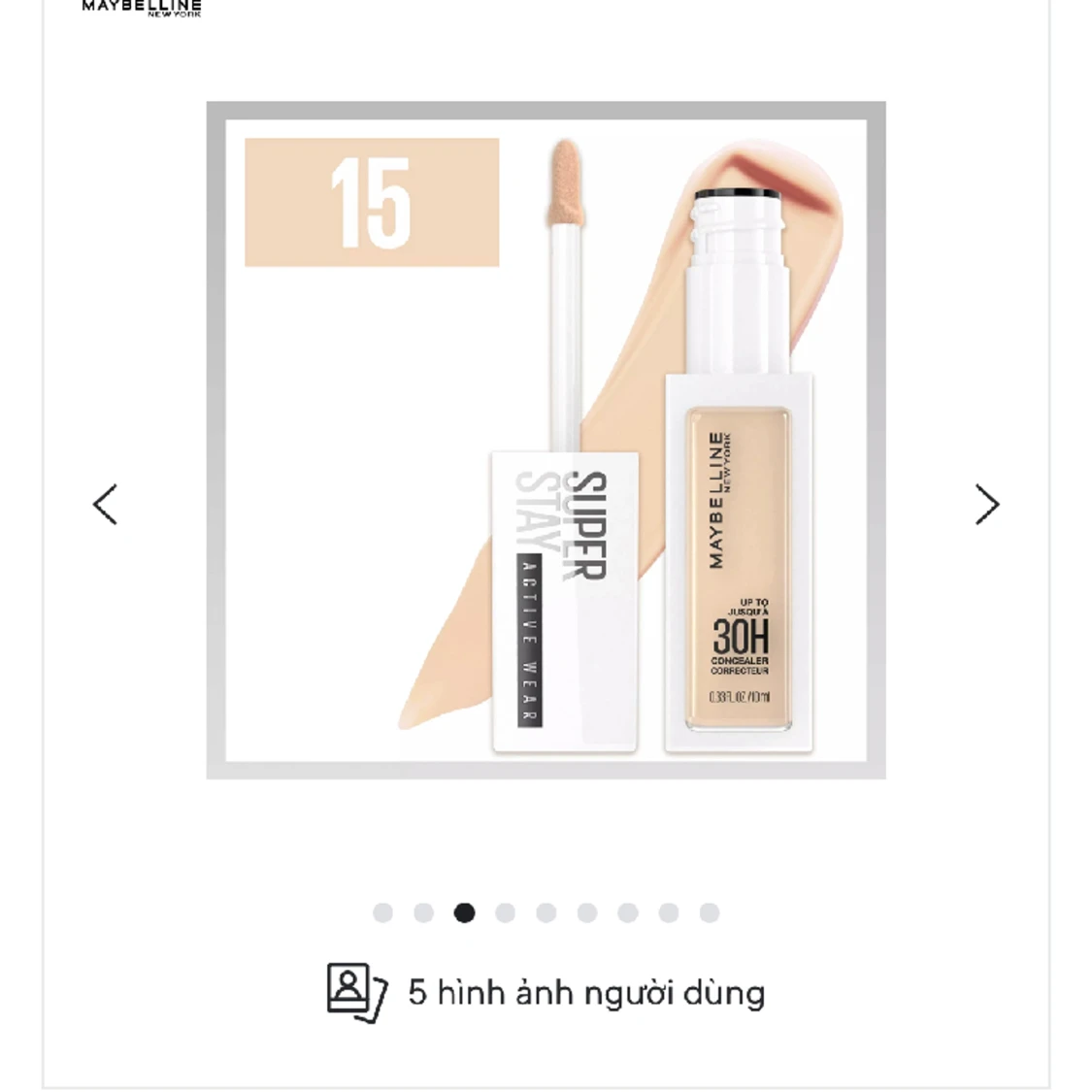 Maybeline concealer shade 15 