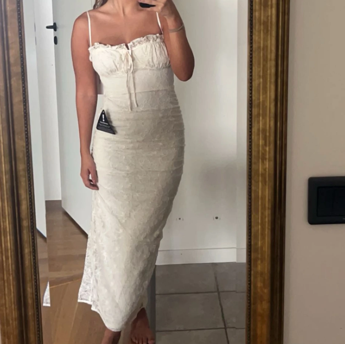 Vit spets klänning gina - 90