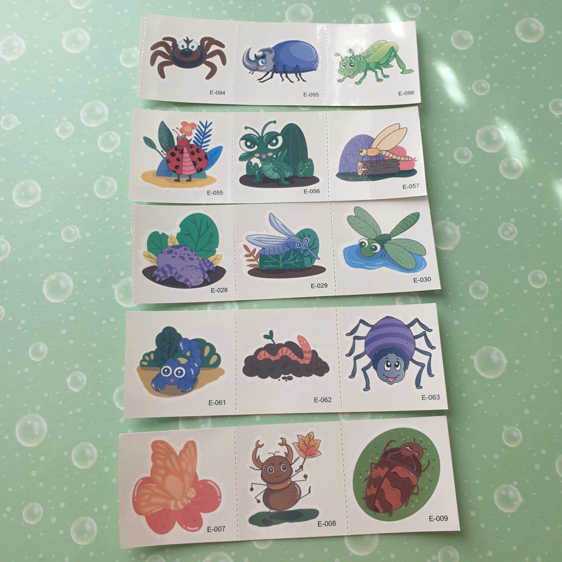 5st insekter tatuering, ny  - 90