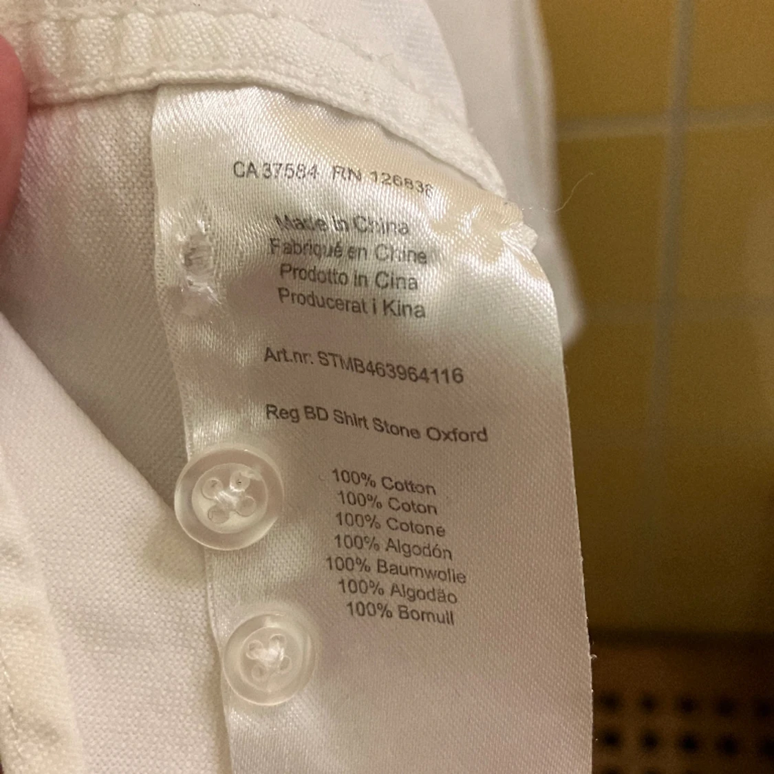 Vit buttondown JL-Skjorta Stl. L - 91