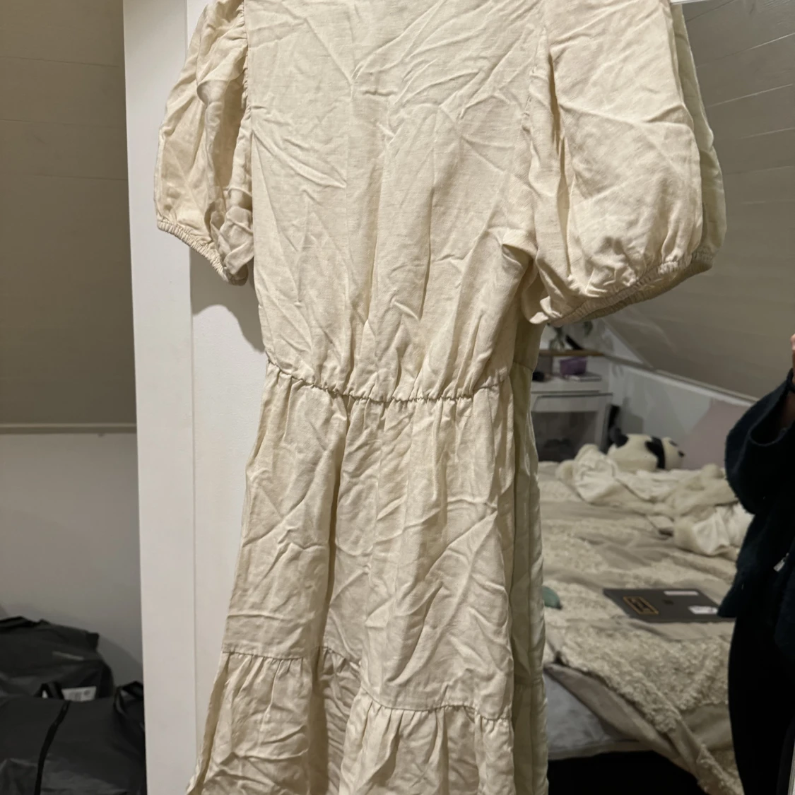 Linne wrap klänning  - 90