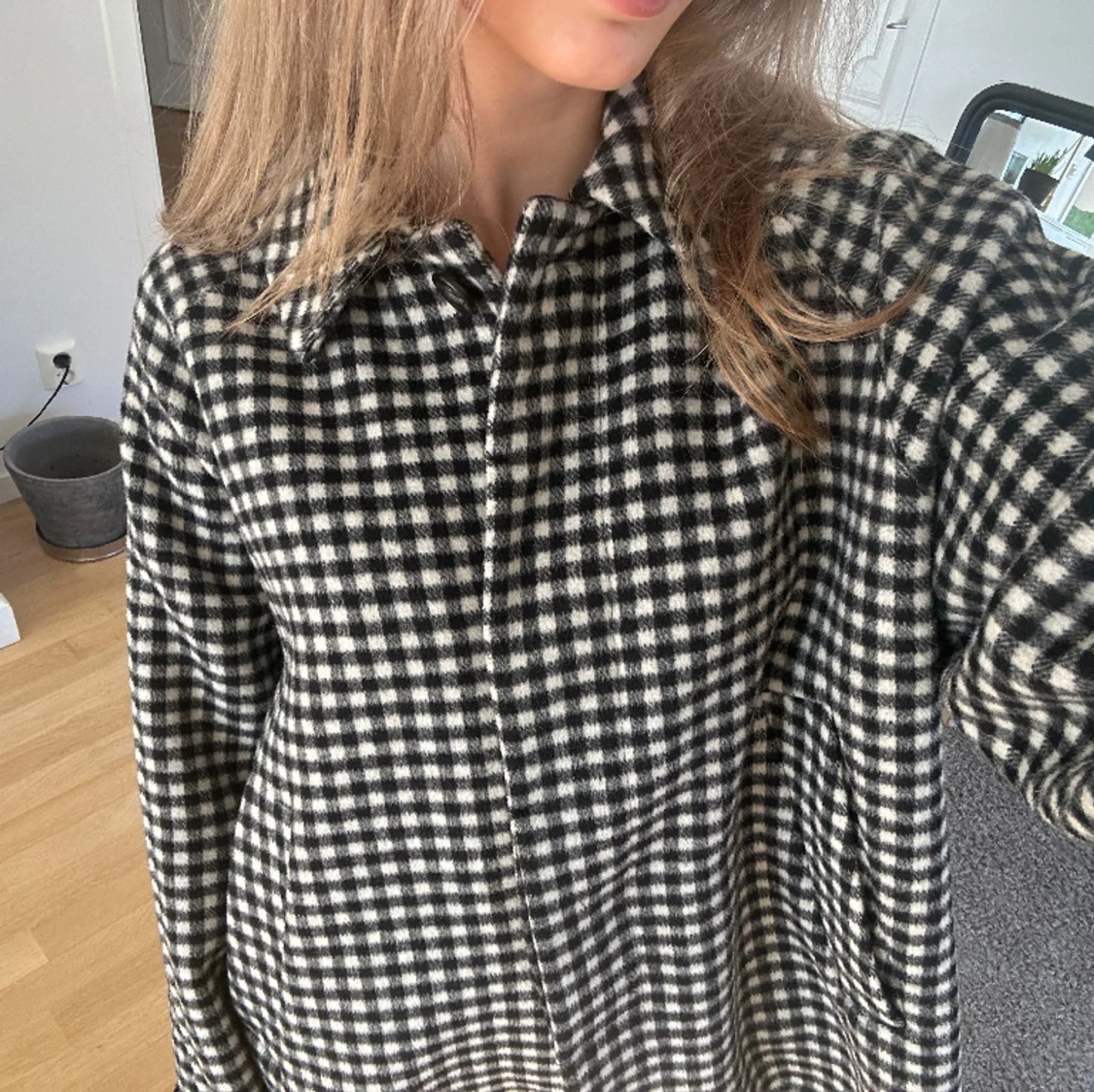 Superfin rutig jacka / kort kappa från Zara