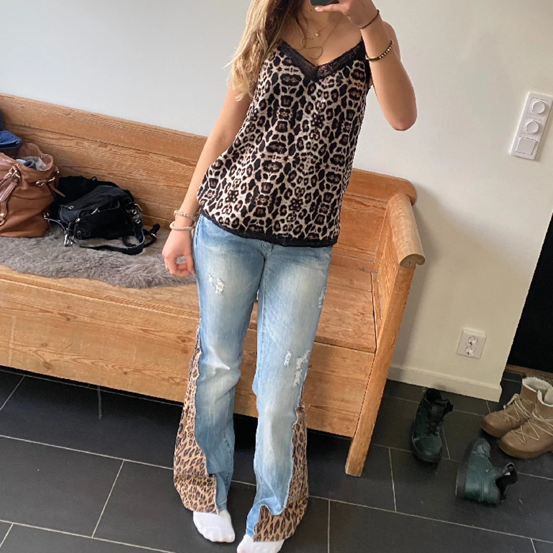 Leopardmönstrad topp