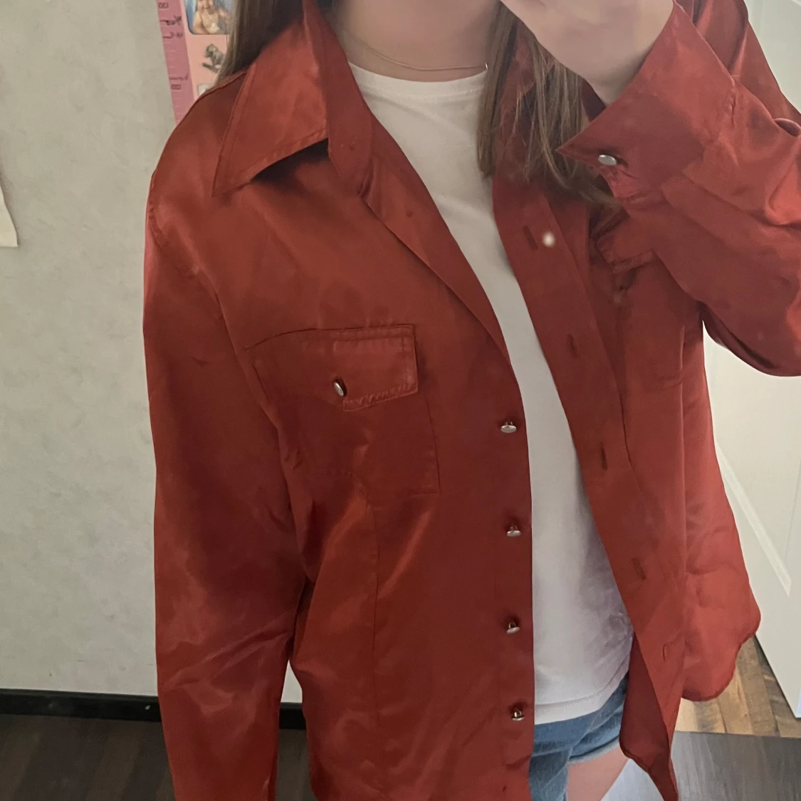 Brons metallic skjorta/blus