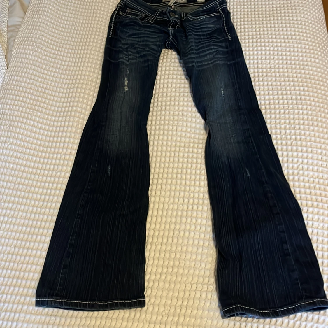 lågmidjade vintage flare jeans - 90